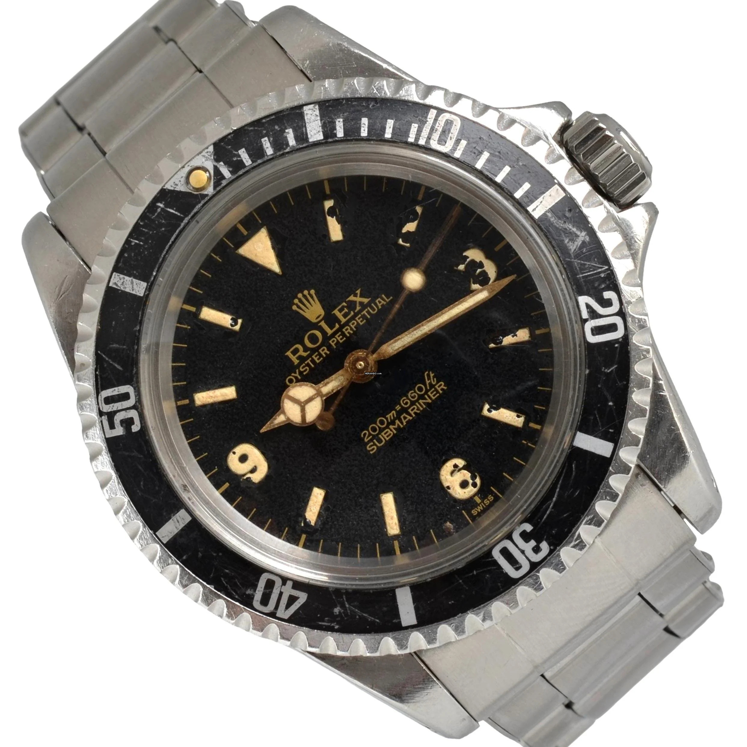 Rolex Submariner (No Date) 5513 Explorer gilt tritium dial 1964