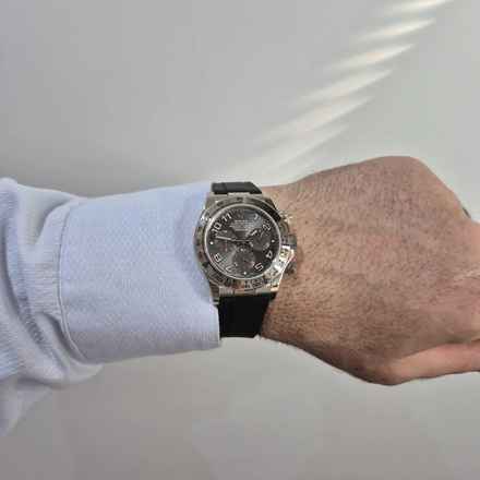  Rolex Daytona Ouro Branco Racing Gray 40mm Automático Completo 