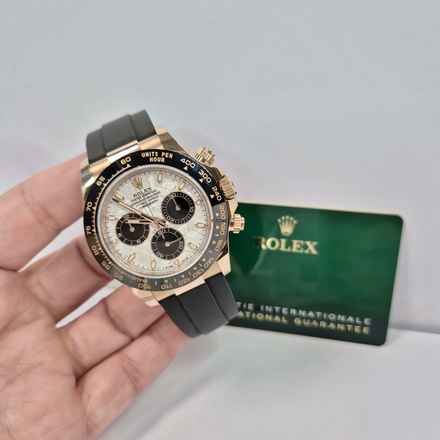  Rolex Daytona Ouro Rosé Meteorite Dial Cerâmica 40mm Automático Completo 