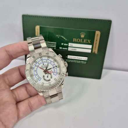  Rolex Yacht-Master II Platina & Ouro Branco 44mm Automático Completo 