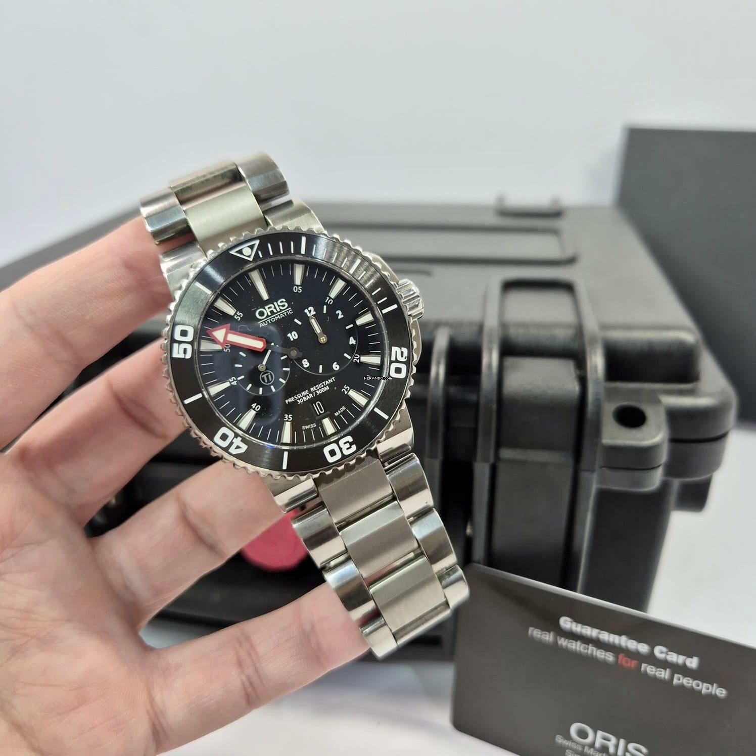  Oris Regulateur Der Meistertaucher Aquis Diver Regulateur der Meistertaucher Titanium 43mm Automático Completo 