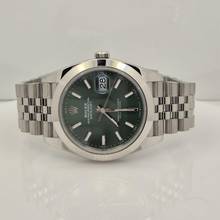 Thumbnail von Rolex Datejust 41 41mm Green Dial Jubilee Automático Completo