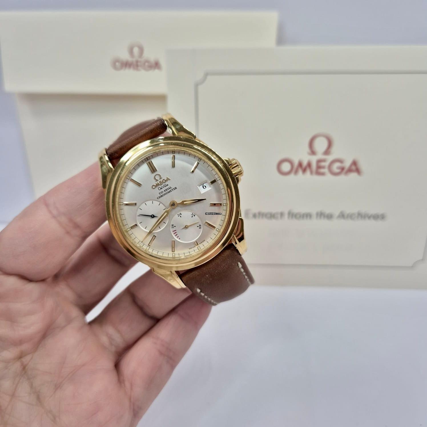 Omega De Ville Co-Axial Power Reserve Yellow Gold 39mm Automático Completo