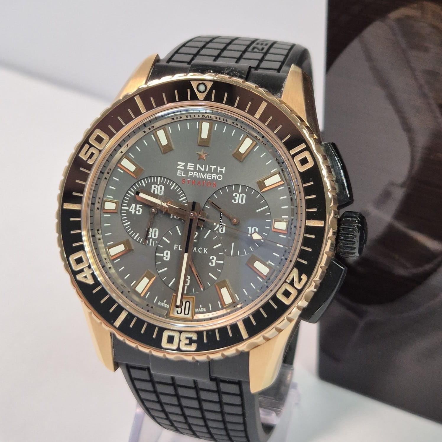 Thumbnail von Zenith El Primero Stratos Flyback Edição de 50 Peças Ouro Rosé 45mm Completo