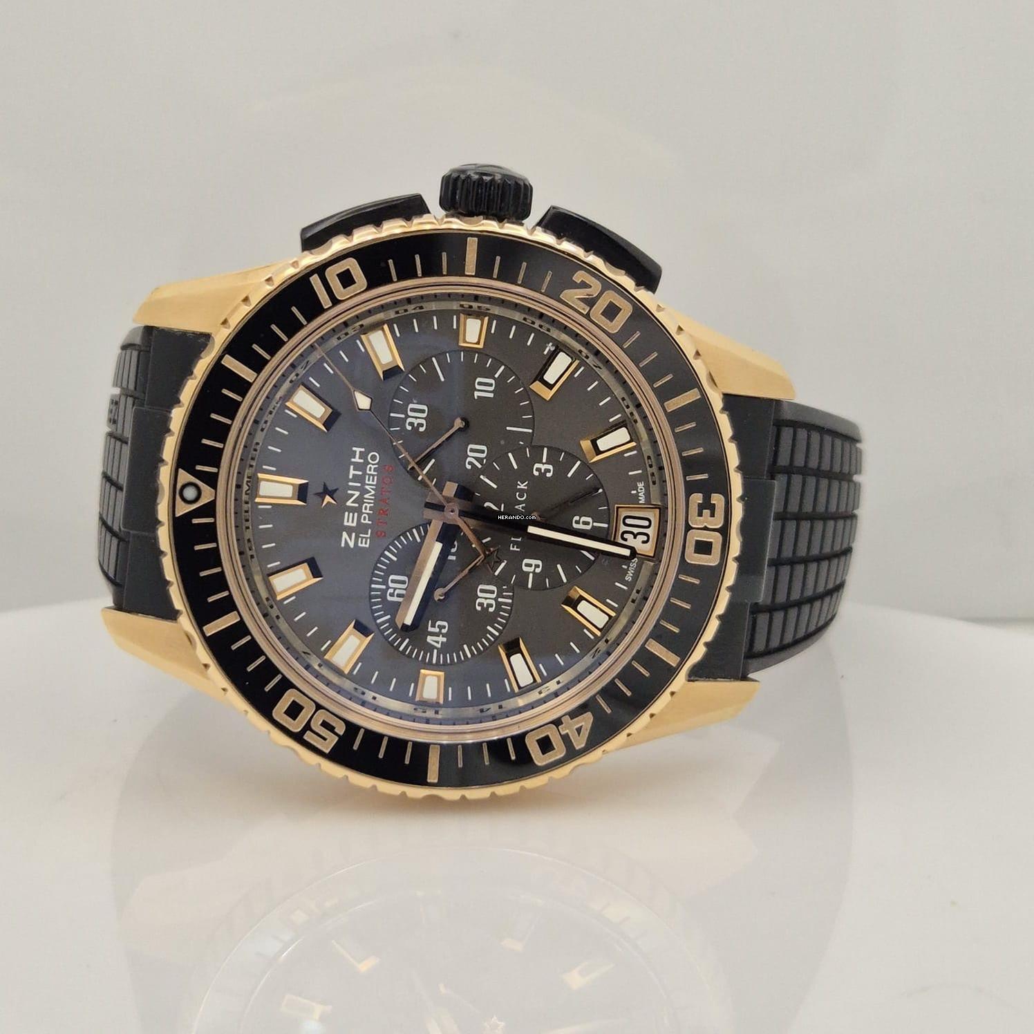 Thumbnail von Zenith El Primero Stratos Flyback Edição de 50 Peças Ouro Rosé 45mm Completo