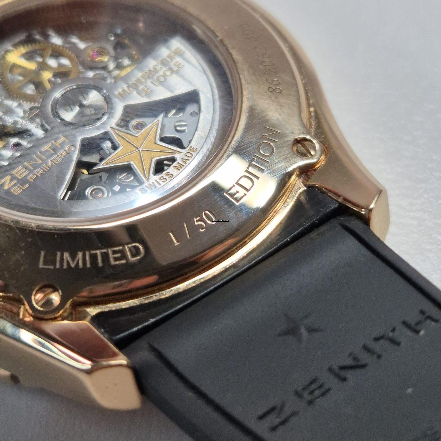 Thumbnail von Zenith El Primero Stratos Flyback Edição de 50 Peças Ouro Rosé 45mm Completo