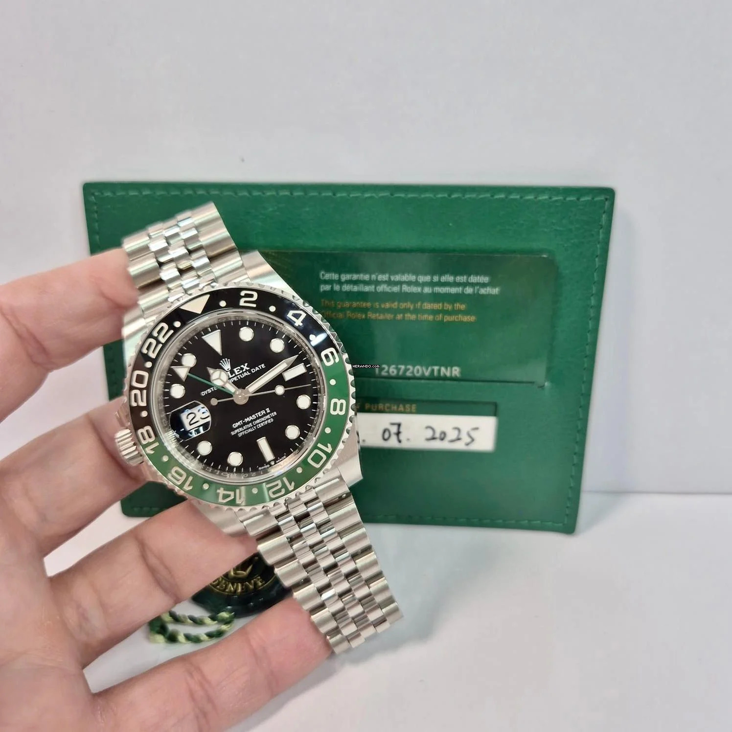  Rolex GMT-Master II Sprite 40mm Jubilee Automático Completo 