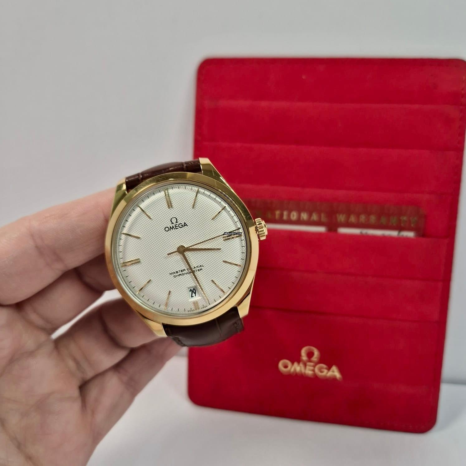 Omega De Ville Trésor Ouro 40mm Corda Completo