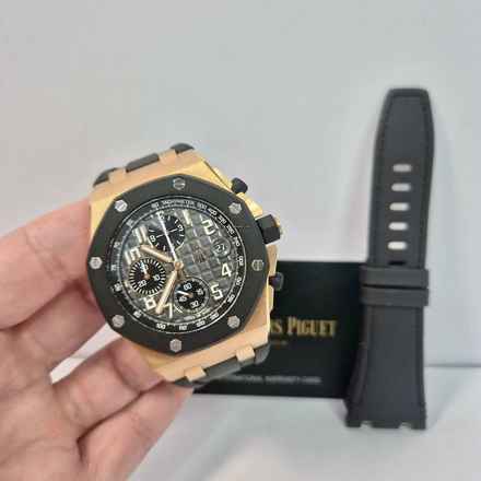  Audemars Piguet Royal Oak Offshore Chronograph Ouro Rosé 2 Pulseiras 42mm Completo 