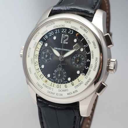  Girard Perregaux WW.TC Worldtimer Chronograph WG18k/750 Box+Papiere Full Set 