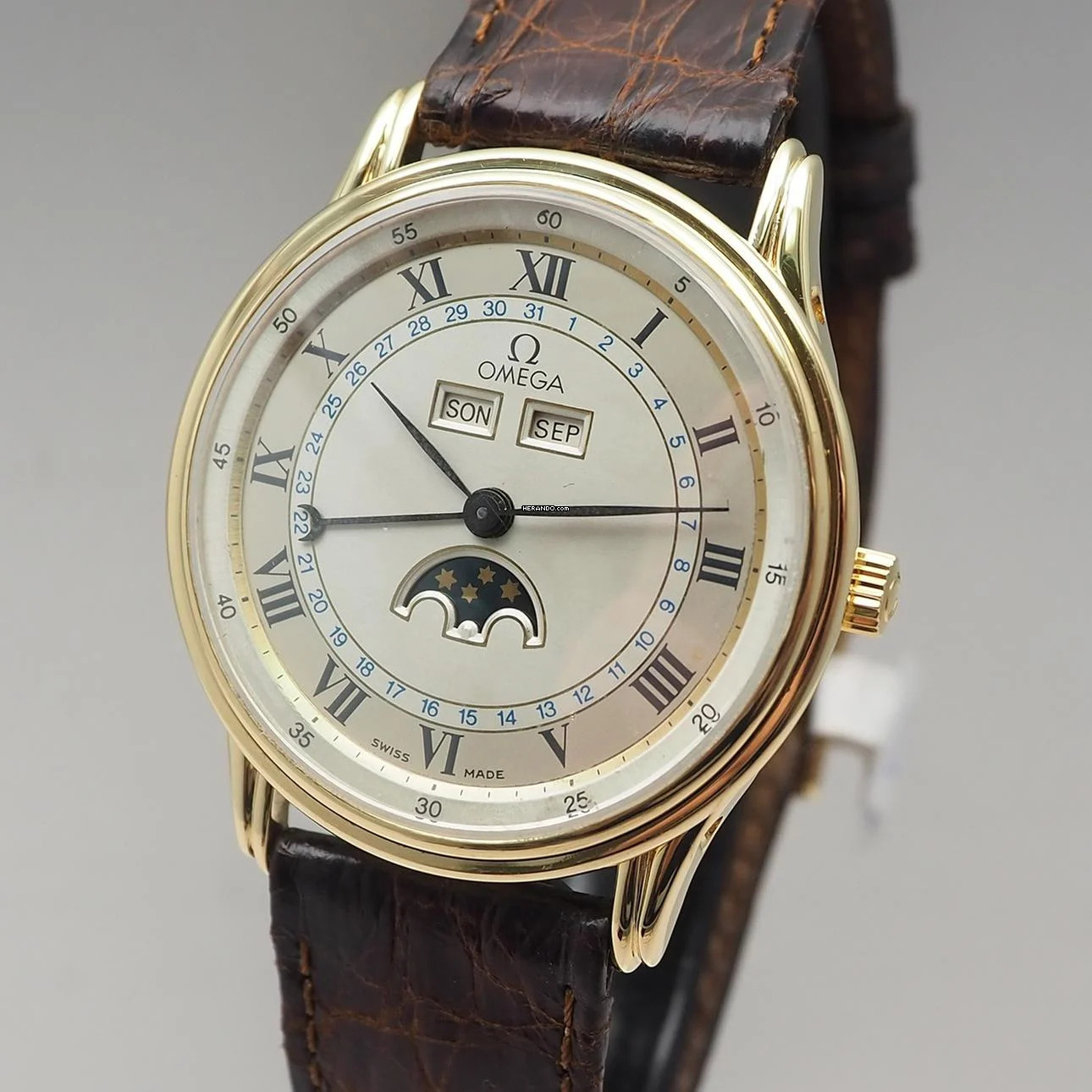  Omega Triple Date Moonphase Cal.715 RARE +Omega serviced Box+Omega Serviced! 