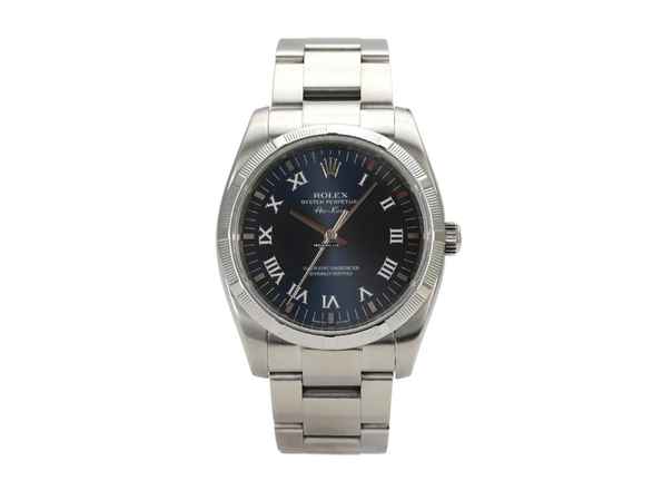  Rolex Oyster Perpetual 34 Blau Römisch 114210 