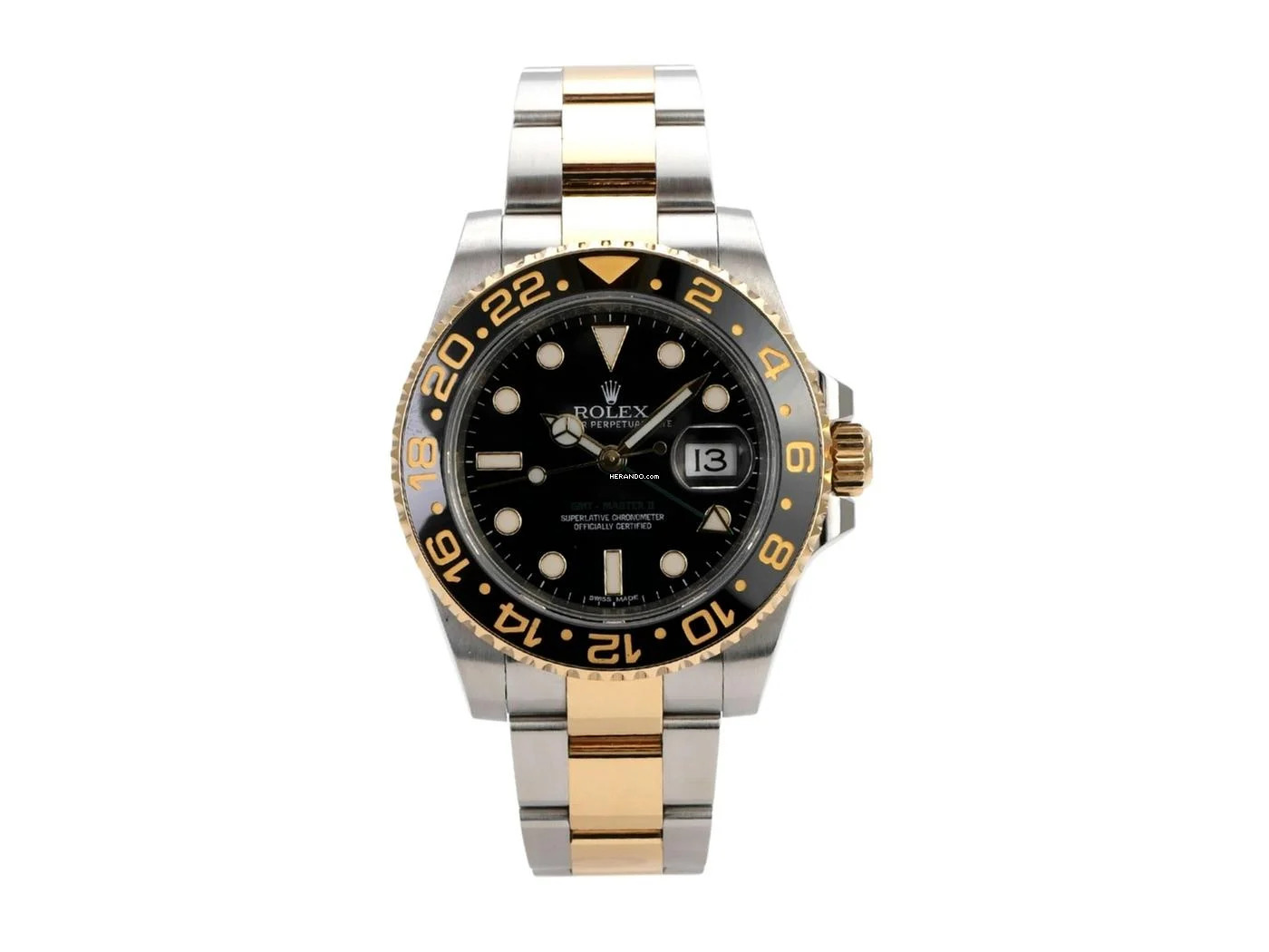 Rolex GMT-Master II Edelstahl Gelbgold 116713LN 