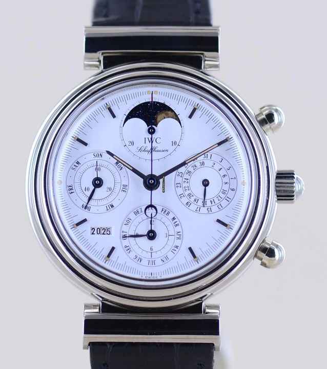  IWC Da Vinci Perpetual Calendar Chronograph 18K Whitegold white Dial 39 mm Ewiger Calendar Dresswatch 