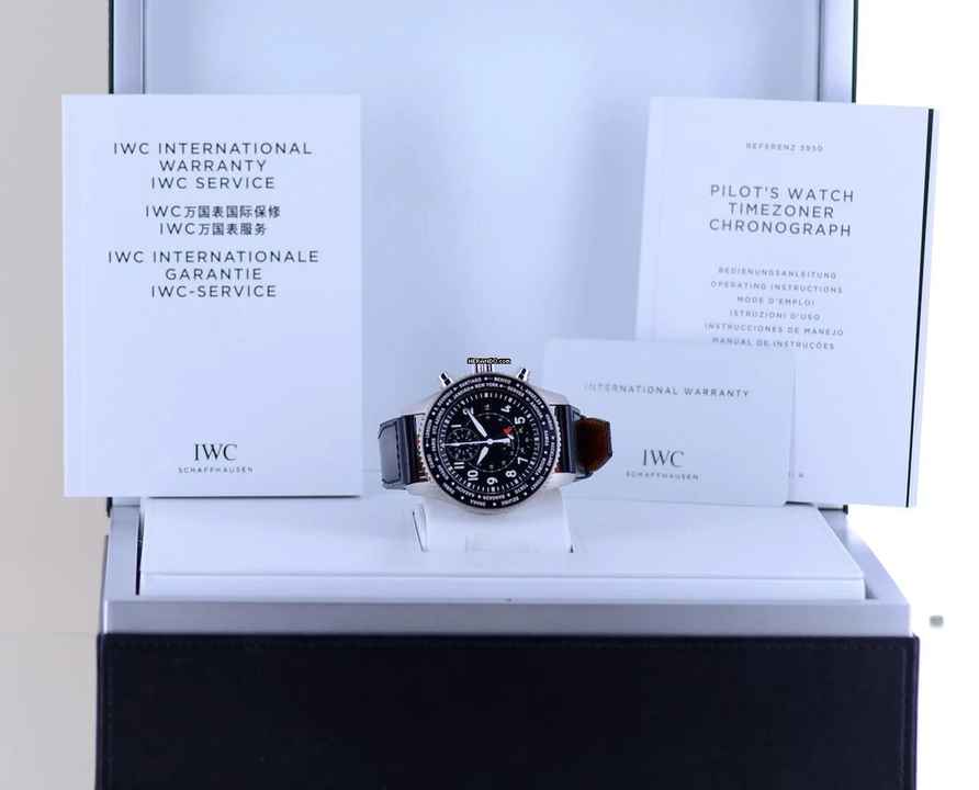  IWC Fliegeruhr Timezoner Chronograph Flyback 46mm ungetragen B+P 