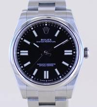 Thumbnail von Rolex Oyster Perpetual 41 schwarz Dial Rehaut black 41mm 124300 B+P