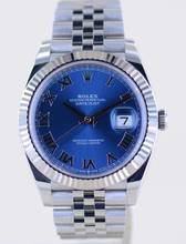 Thumbnail von Rolex Datejust 41 Stahl Jubiléband blue roman Dial 41mm B+P 126334 Top