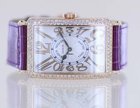 Thumbnail von Franck Muller Long Island 18K Roségold Diamond Case Arabic Dial no Date Big Size