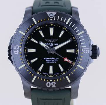  Breitling Superocean 48 Black Titan DLC Taucheruhr 300 Meter green Dial Boutique B+P 