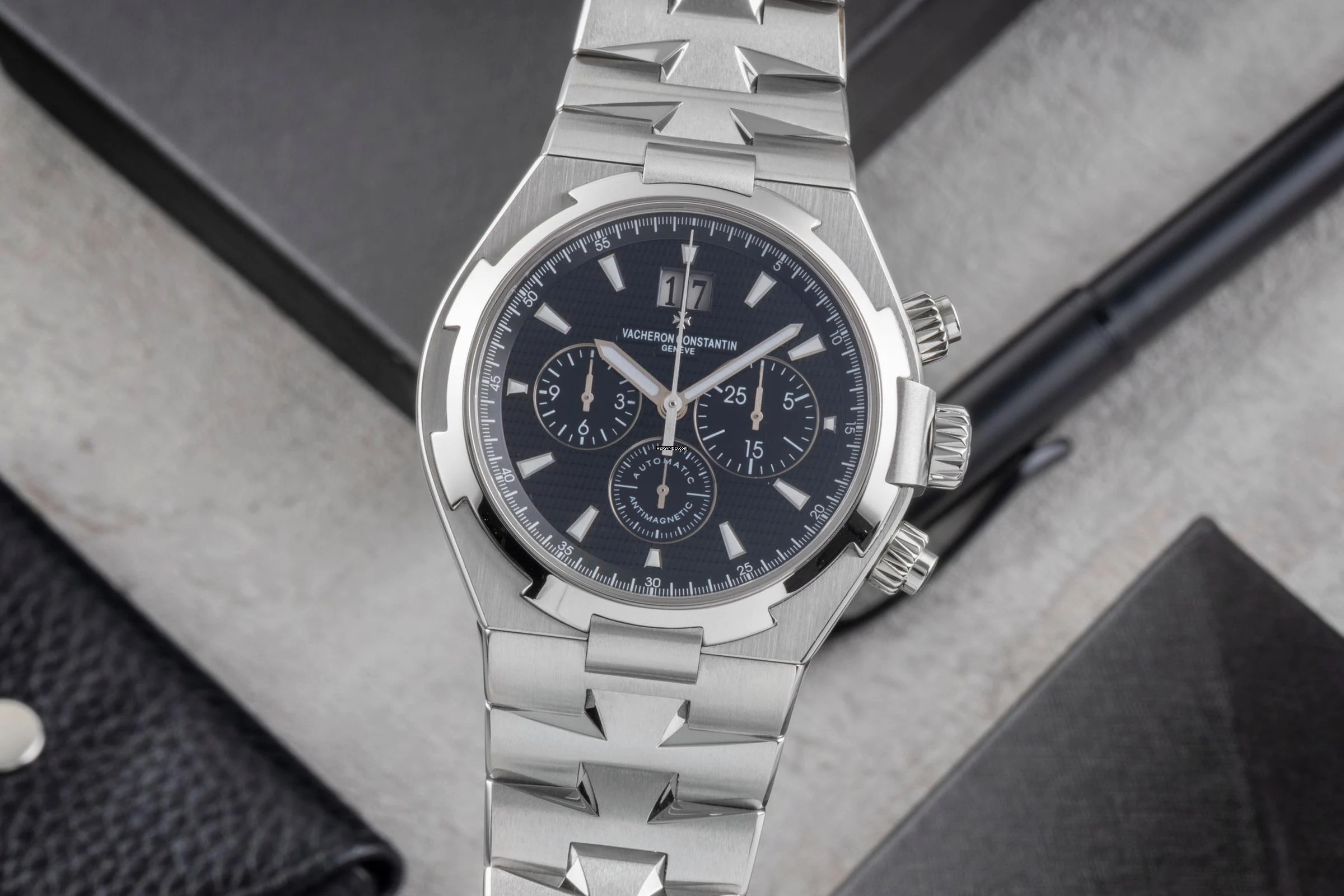  Vacheron Constantin Overseas Chronograph Stahl Automatik 49150/B01A-9097 B&P 