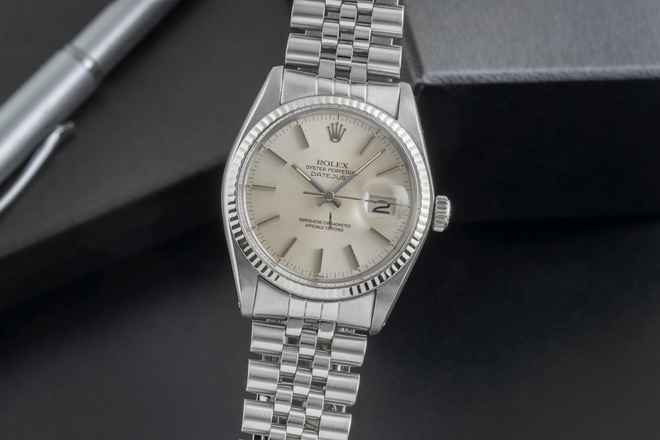  Rolex Datejust 36 Stahl / Weissgold Automatik Herrenuhr Ref. 16014 Klassiker 