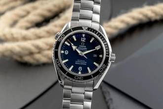 Thumbnail von Omega Seamaster Planet Ocean 45,5 Automatik Co Axial Ref. 2200.50.00 B&P 2007