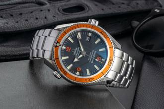 Thumbnail von Omega Seamaster Planet Ocean Automatik Stahl Herrenuhr Ref. 2209.50.00 Papiere