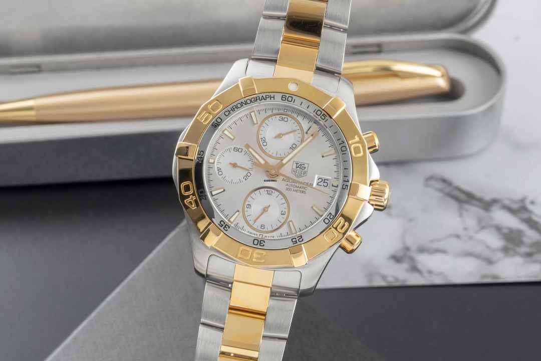  TAG Heuer Aquaracer Chronograph Stahl / vergoldet Automatik Ref. CAF2120.BB0816 