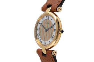 Thumbnail von Cartier must Vendome Louis Cartier SM Vermeil Trinity Dial Damenuhr Ref 84978213