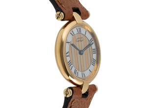 Thumbnail von Cartier must Vendome Louis Cartier SM Vermeil Trinity Dial Damenuhr Ref 84978213