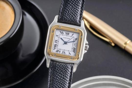 Cartier Santos Carrée LM Stahl / Gold Automatik Herrenuhr Ref. 2961 81036288 