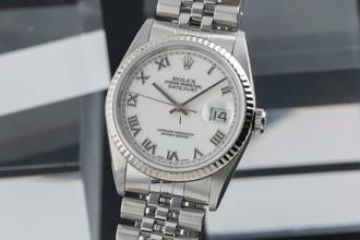 Thumbnail von Rolex Datejust 36 Stahl / Weissgold Automatik Herrenuhr Ref. 16234 Klassiker