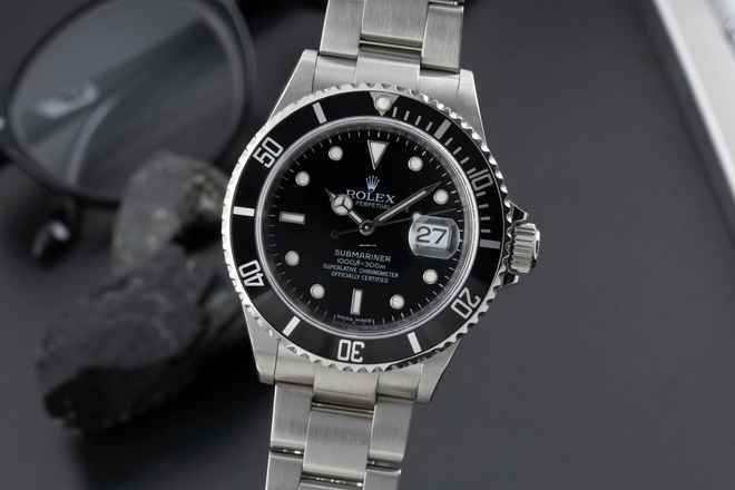  Rolex Submariner Date 1000ft Oyster Edelstahl Automatik Ref. 16610T B&P 2007 