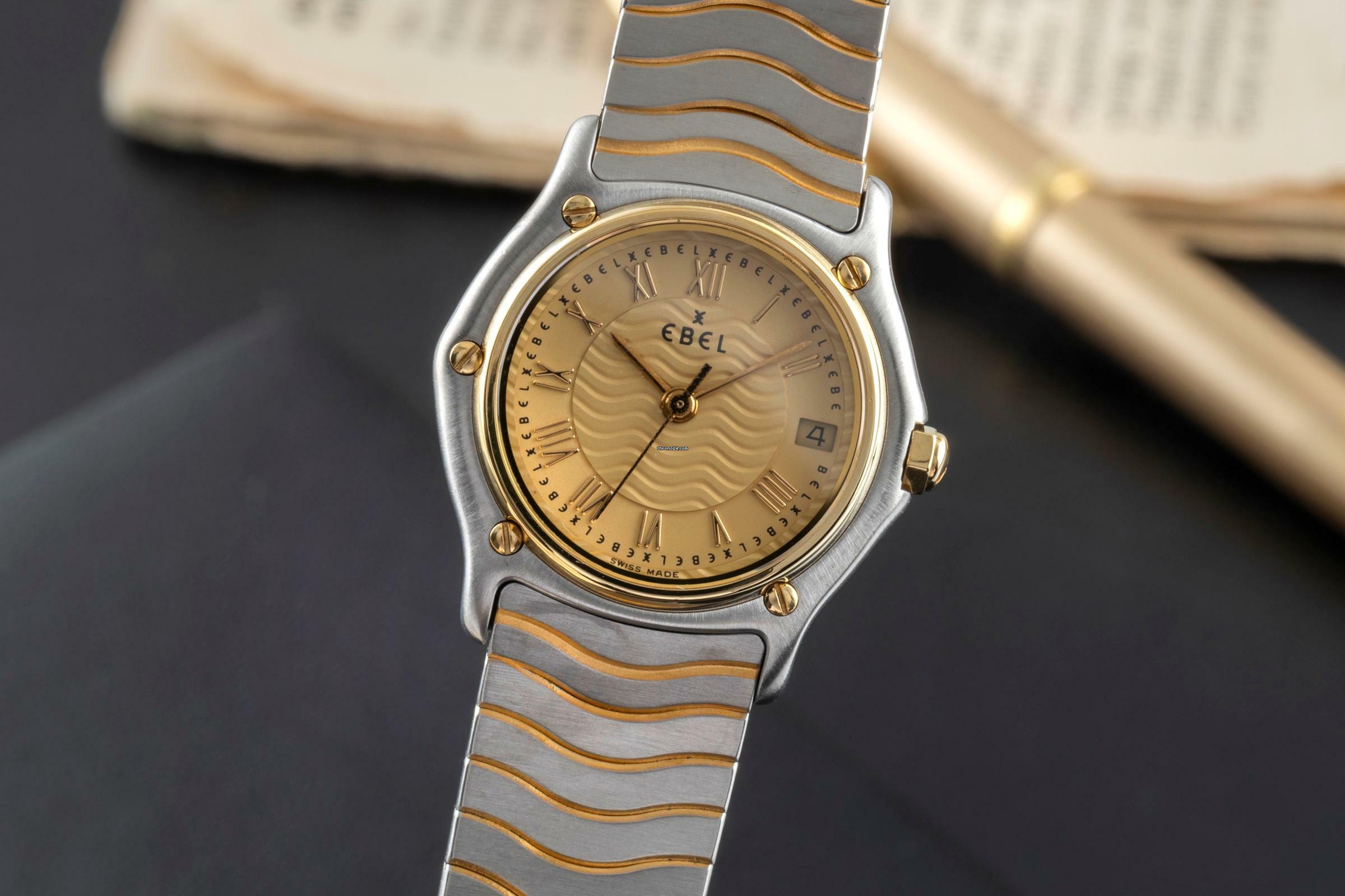  Ebel Sportwave Sport Classic Wave Lady Stahl / Gold Quarz Damenuhr Ref. 1087121 