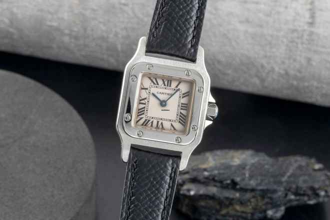  Cartier Santos Galbée Lady Edelstahl Damenuhr Ref. W20056D6 1565 