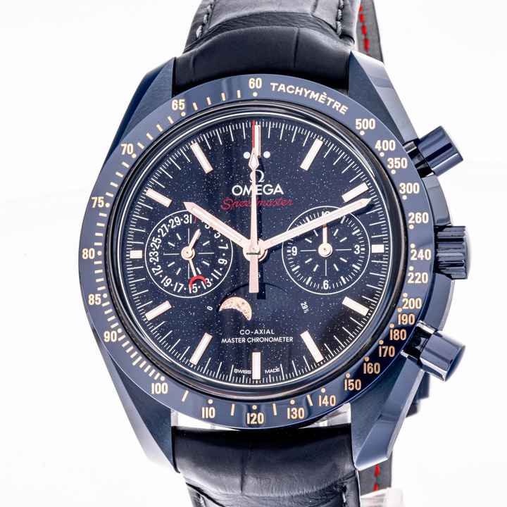  Omega Speedmaster Moonphase Moonwatch 44 Blue – 304.93.44.52.03.002 – like NEW – 2023 Full Set 