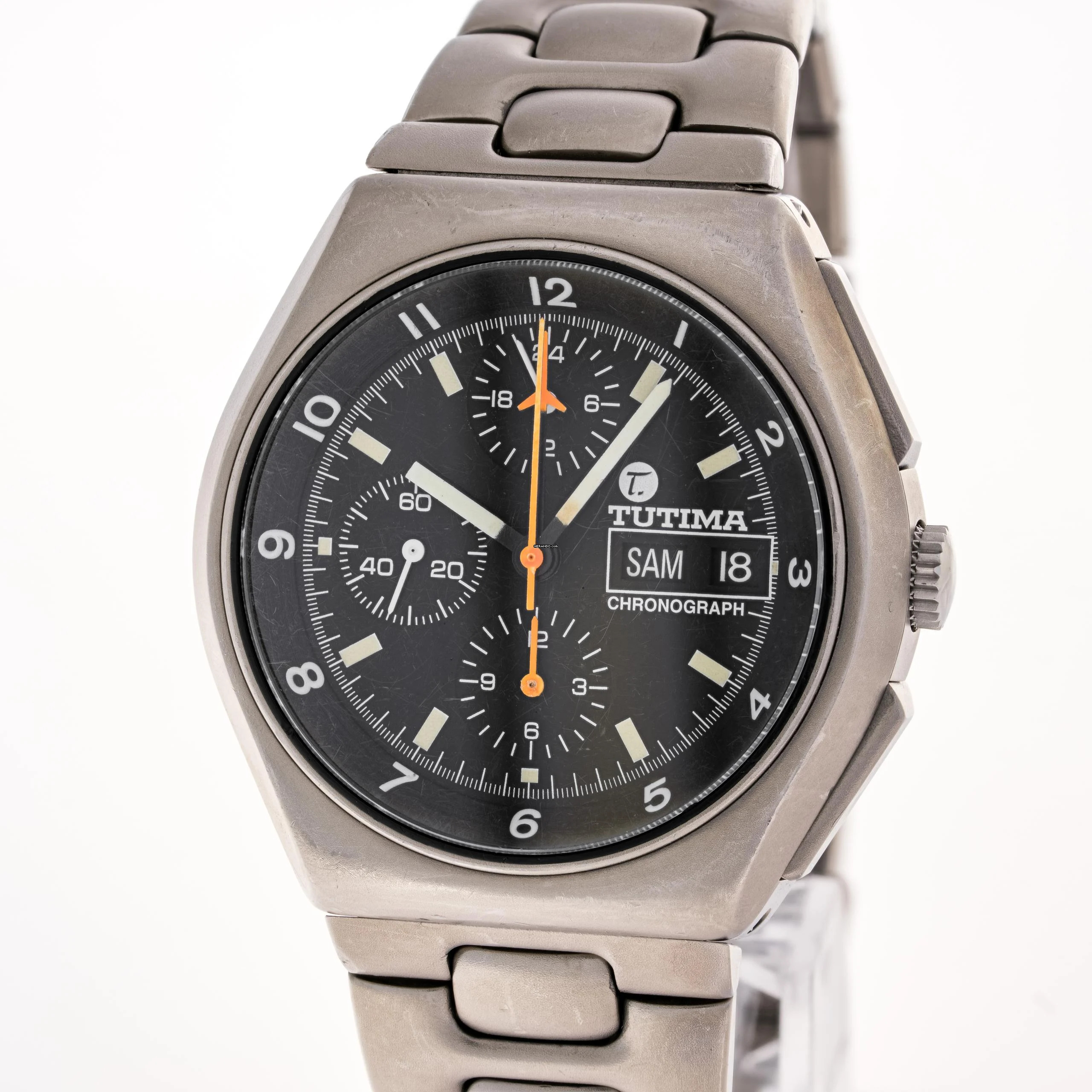  Tutima Military Chronograph 43 Steel – 798-02 – 10/1993 Full Set 