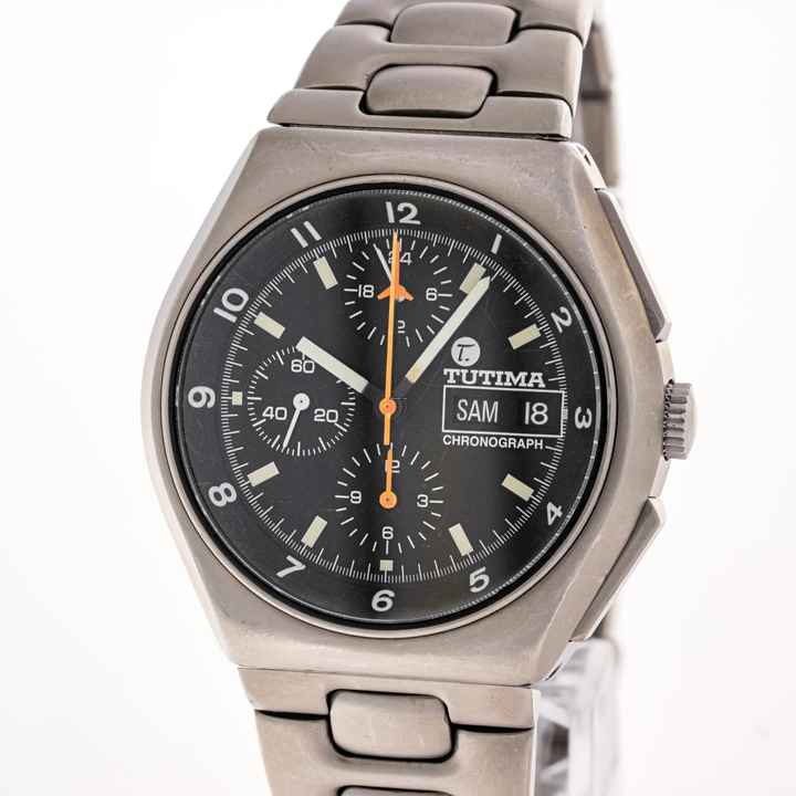  Tutima Military Chronograph 43 Steel – 798-02 – 10/1993 Full Set 