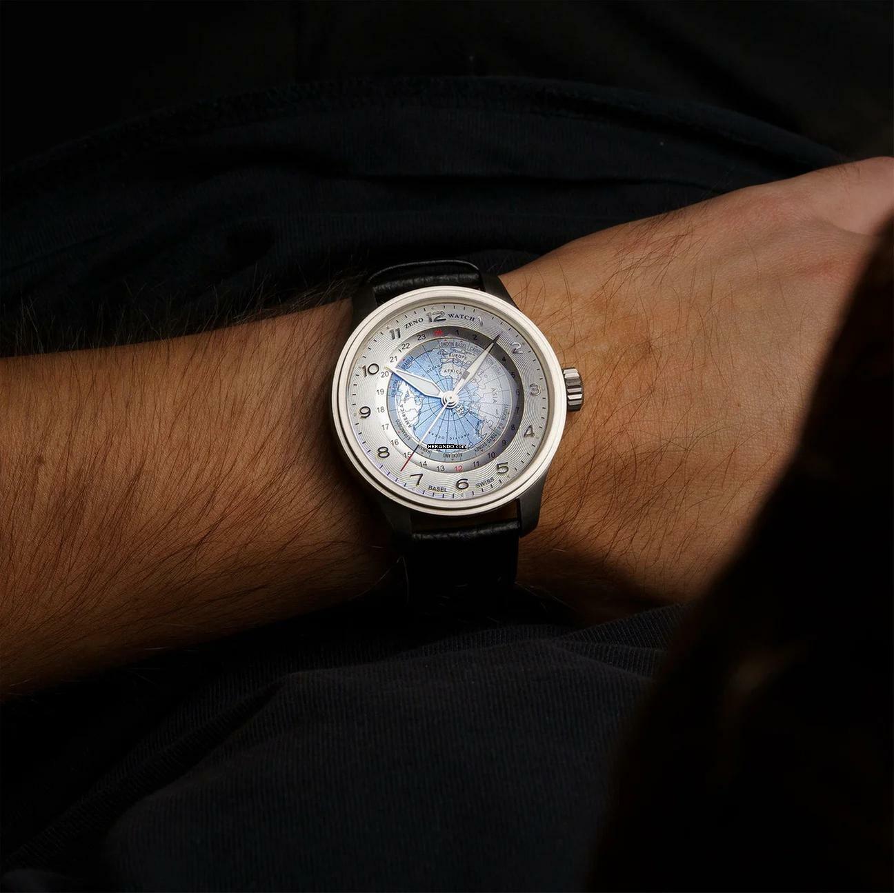 Thumbnail von Zeno-Watch Basel OS Polar Worldtimer white