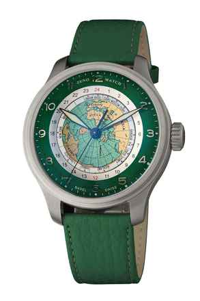 Zeno-Watch Basel OS Polar Worldtimer green 
