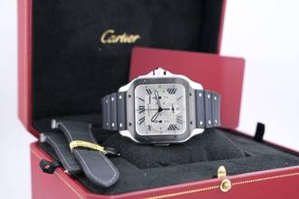 Thumbnail von Cartier Santos Chronograph - Additional Leather Strap - Box+Papers WSSA0017 2022
