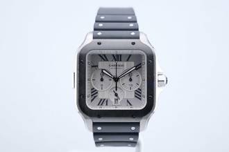 Thumbnail von Cartier Santos Chronograph - Additional Leather Strap - Box+Papers WSSA0017 2022