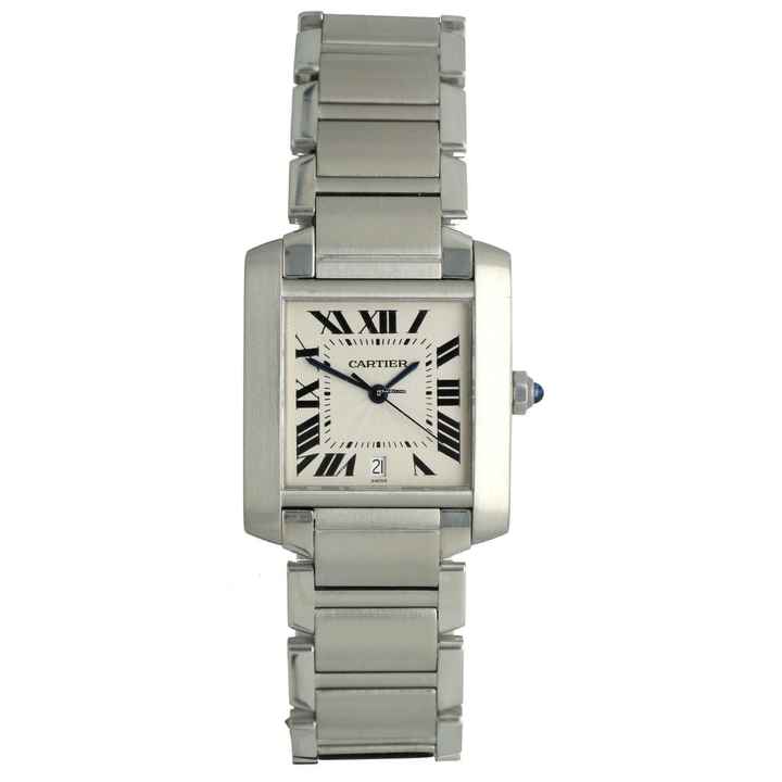  Cartier Tank Française White Roman Index 2302 
