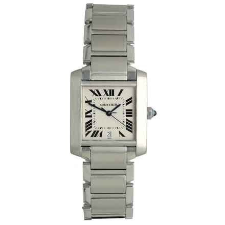  Cartier Tank Française White Roman Index 2302 