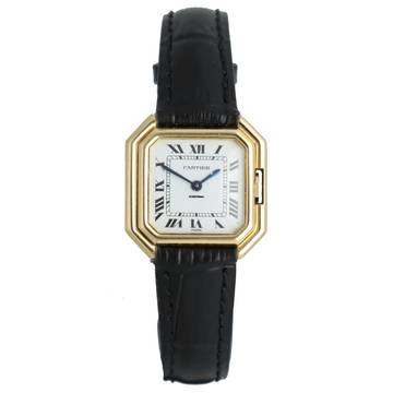  Cartier Ceinture 18K. YellowGold White Index 25mm 