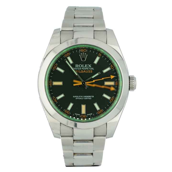  Rolex Milgauss Ref.116400GV Full Set Black Index 