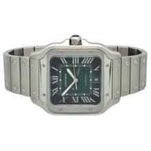 Thumbnail von Cartier Santos WSSA0062 Like New 99% Green Roman Dial
