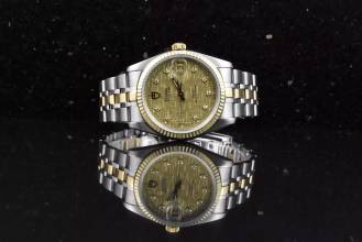 Thumbnail von Tudor Prince Date 74033 Champagne Diamond Linen Dial Automatik - 2017