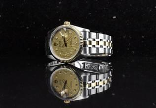 Thumbnail von Tudor Prince Date 74033 Champagne Diamond Linen Dial Automatik - 2017