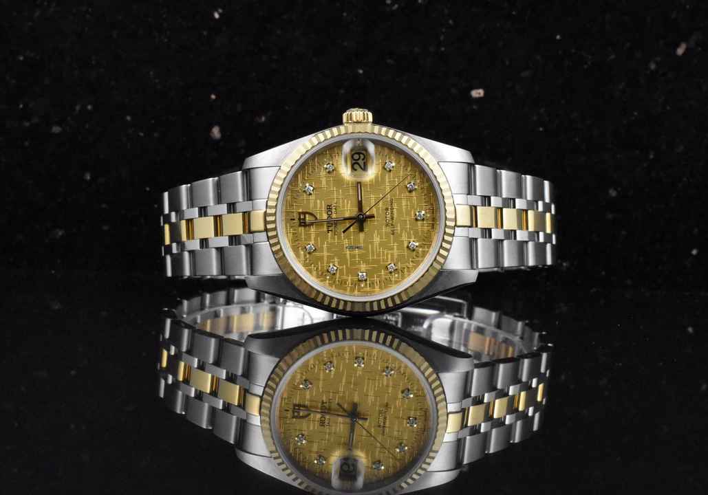  Tudor Prince Date 74033 NOS / UNGETRAGEN Stahl Gold Automatik 2016 Full Set 